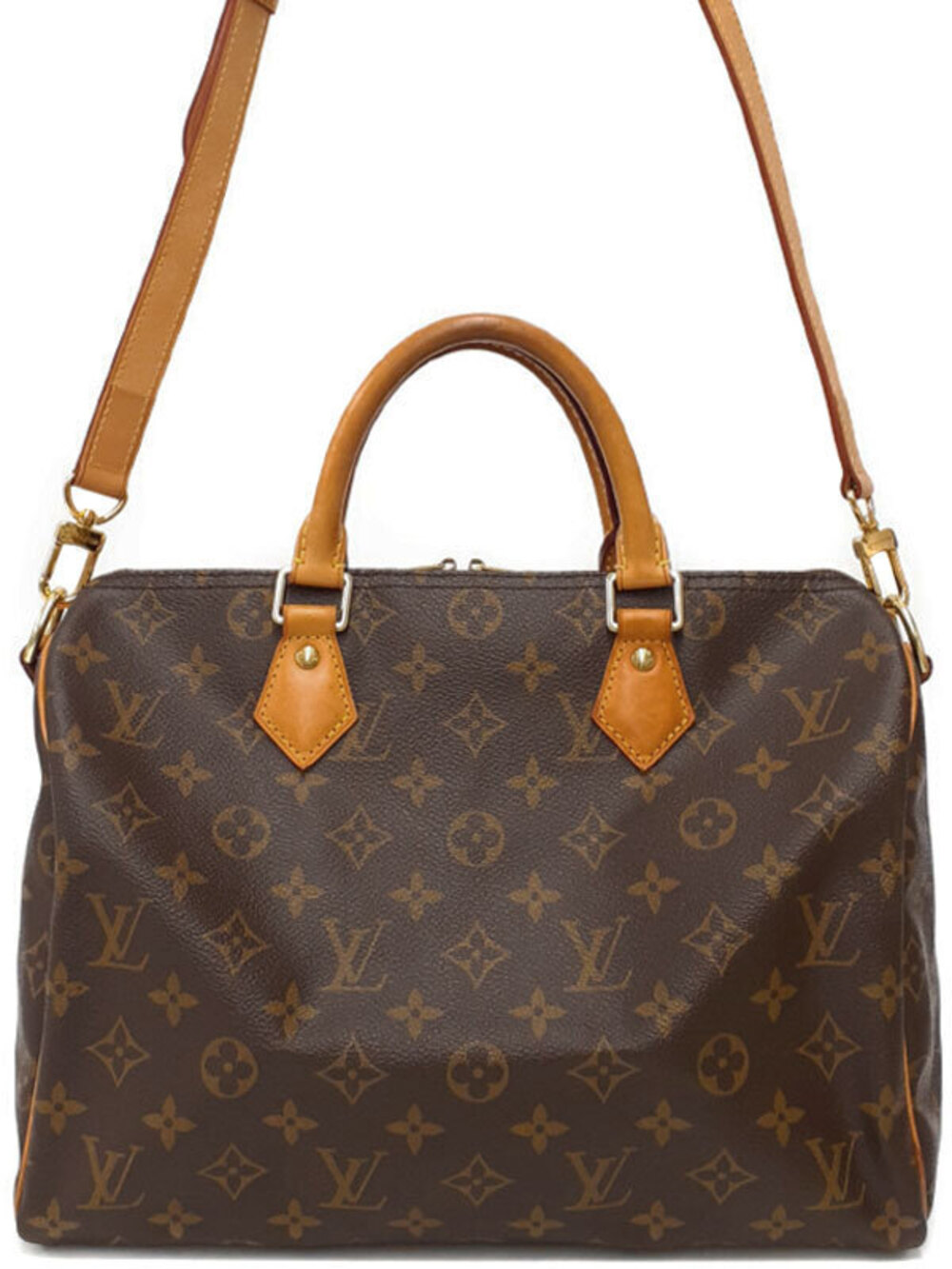 Louis Vuitton Monogram Speedy brown Bandouliere Bag